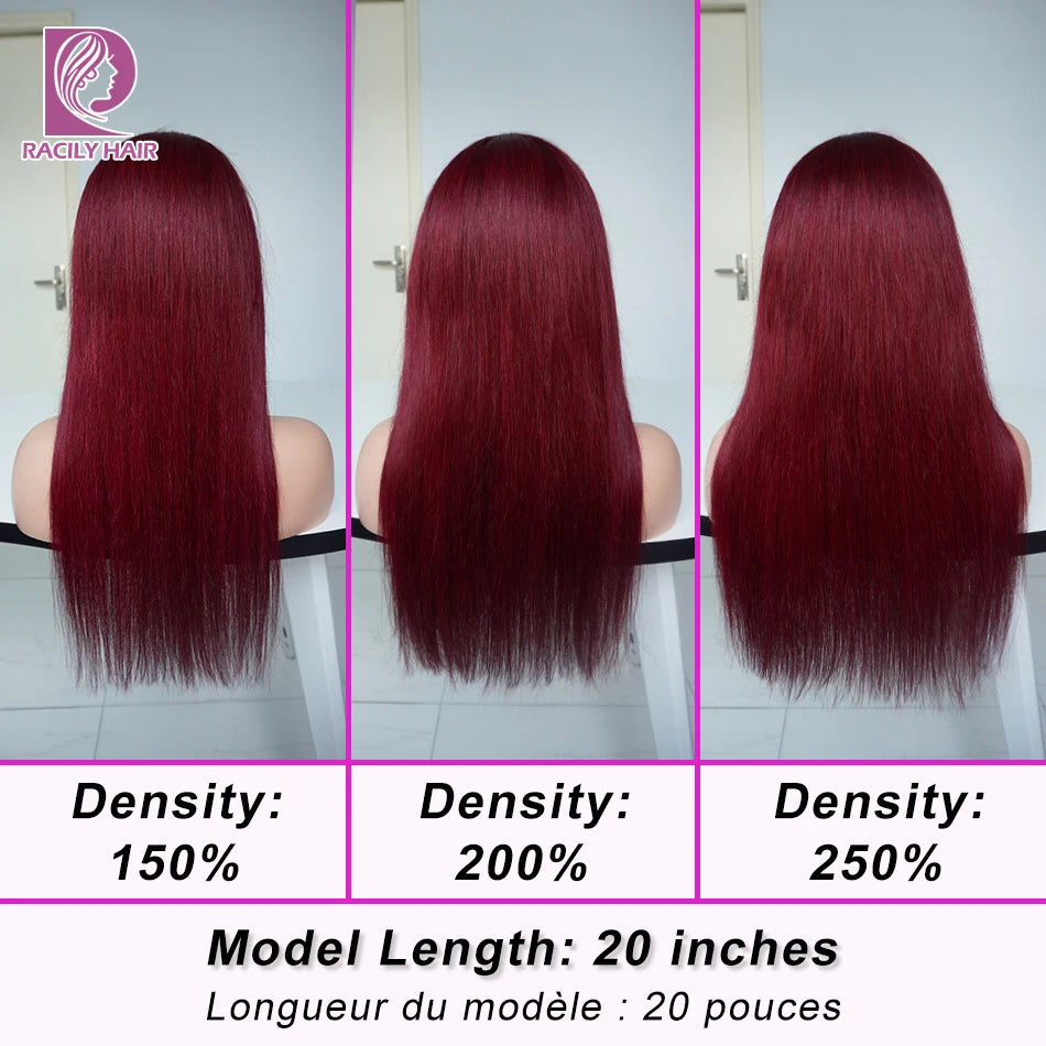 Straight Wig With Bangs Fringe Straight Human Hair Wig Glueless
