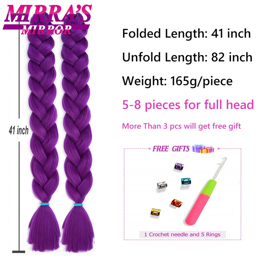 Jumbo Blonde Blue Synthetic Hair Extensions