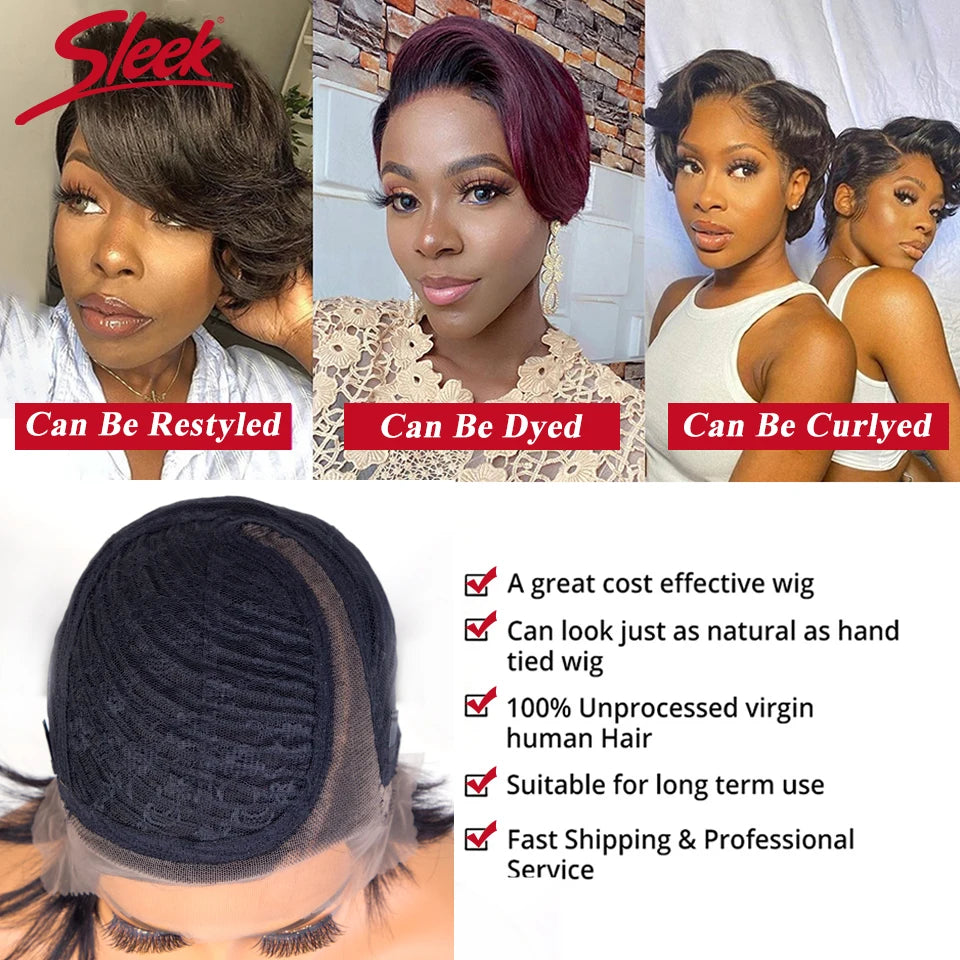 Short Pixie Bob Human Hair Wig