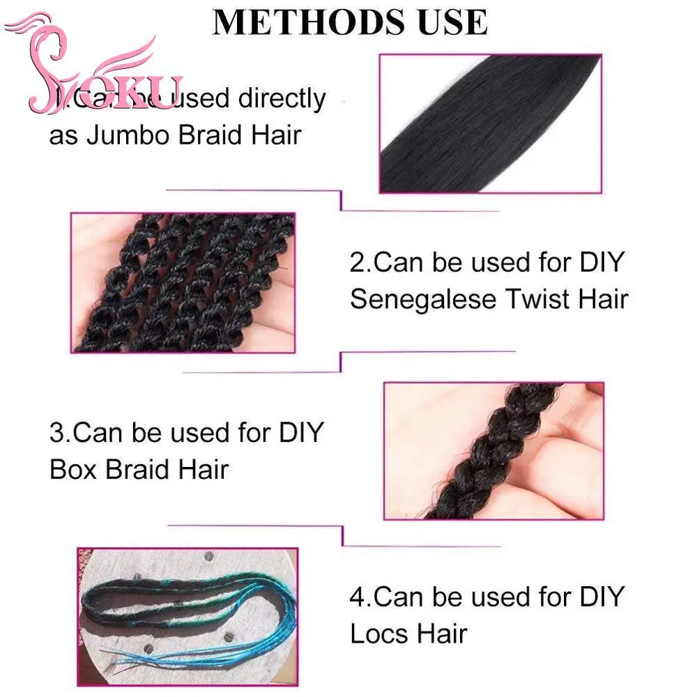 Pre Stretched Braiding Hair Extensions