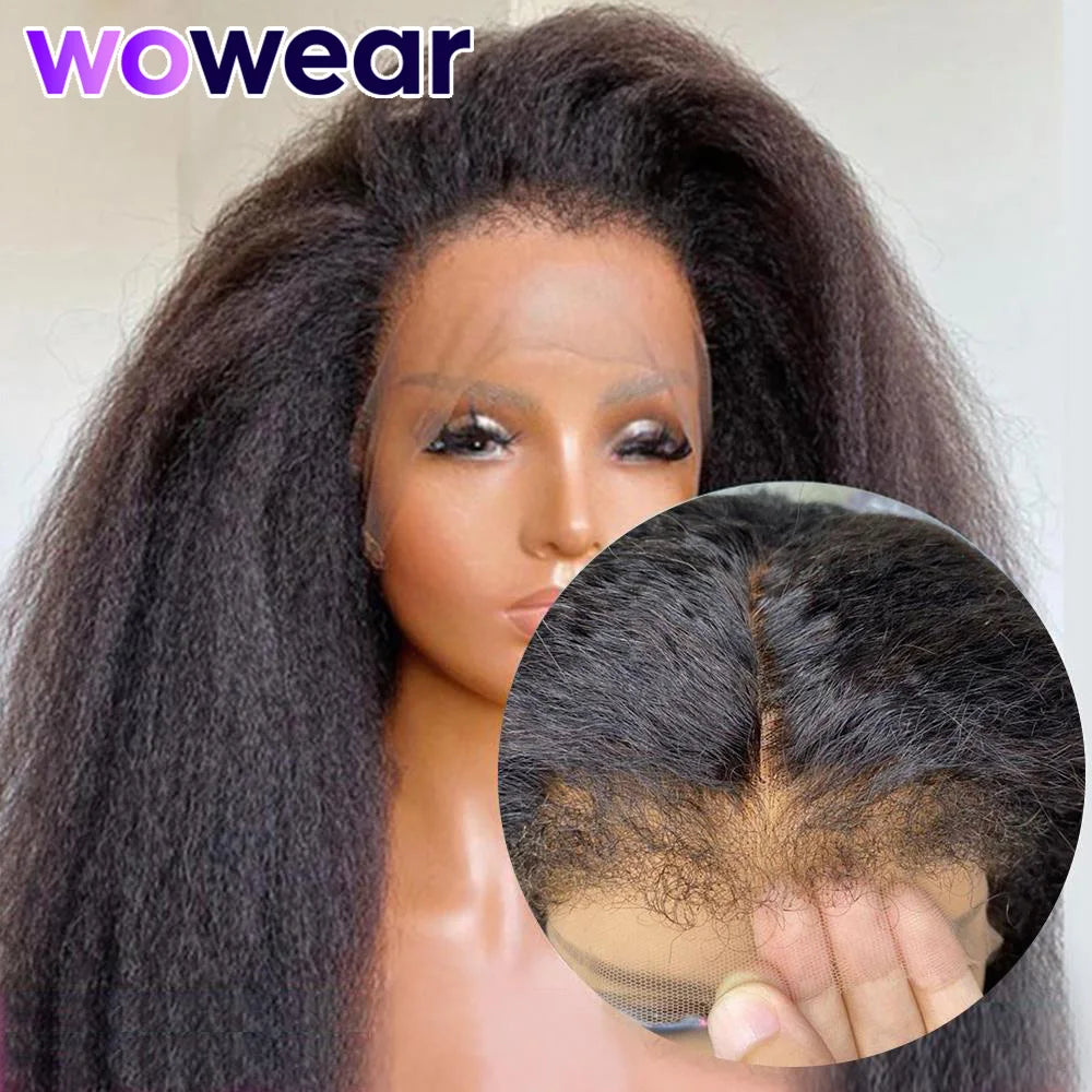 Hd Transparent Lace Frontal Kinky Straight Lace Front Human Hair Natural Hairline