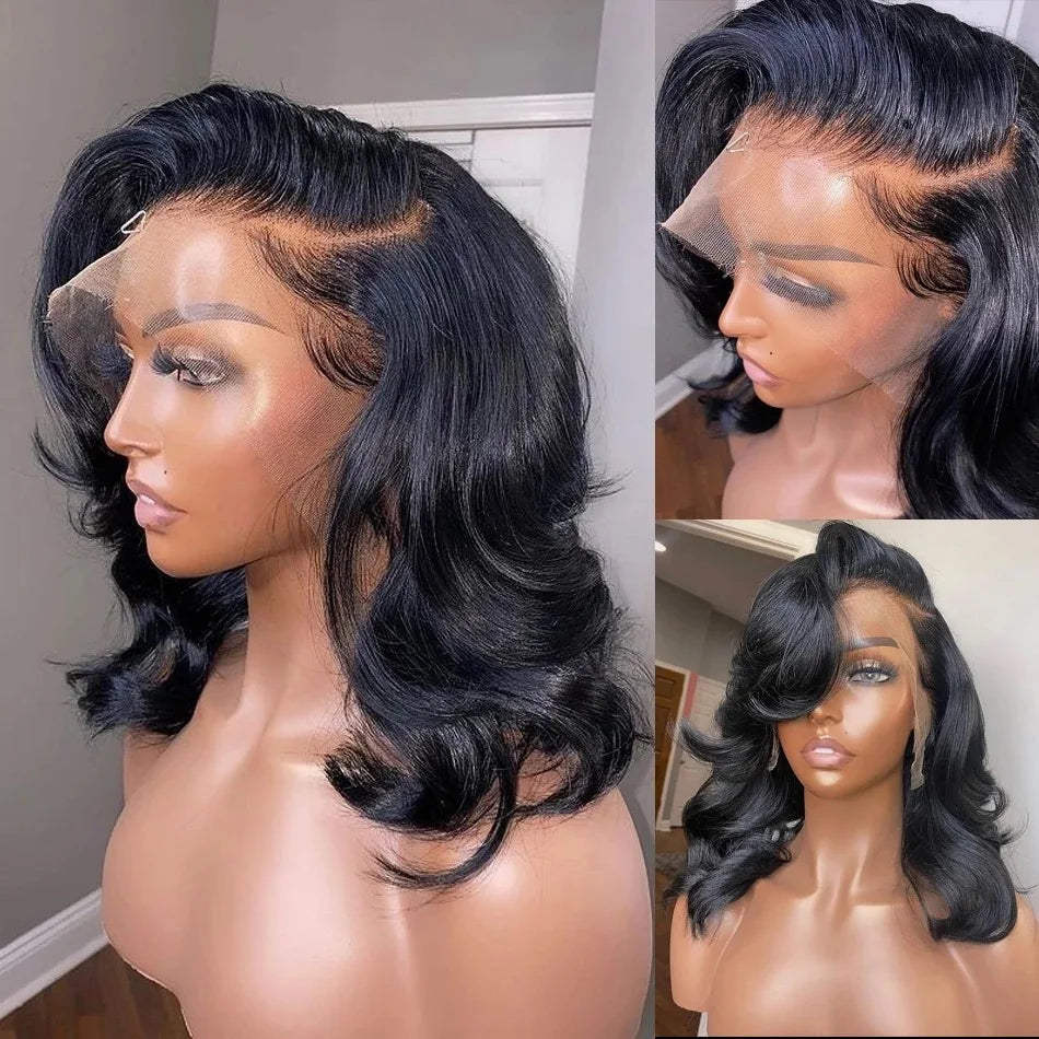 180% 4x4 Short Bob Wig 100% Human Hair Pre-Plucked