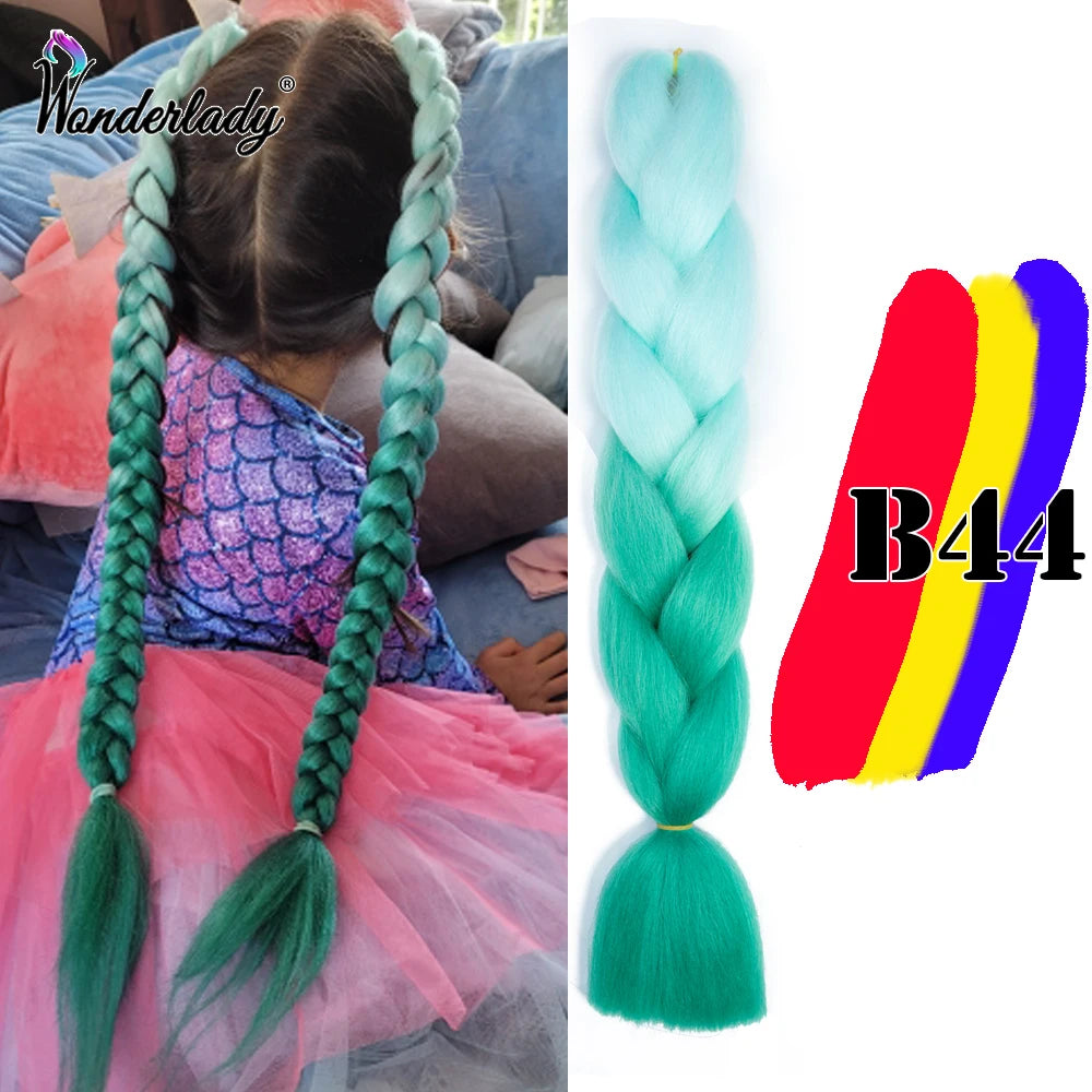 Synthetic Braiding Hair Extensions Packs Ombre Braiding Hair