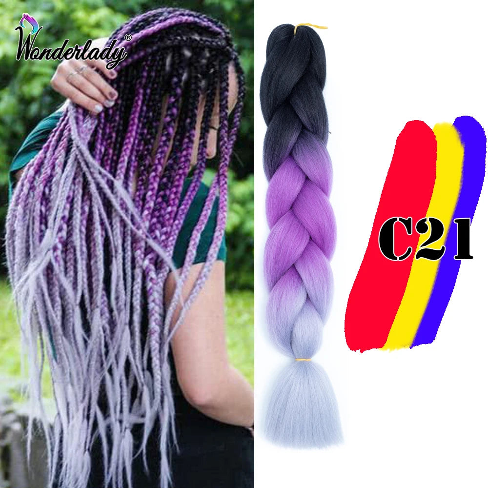 Synthetic Braiding Hair Extensions Packs Ombre Braiding Hair