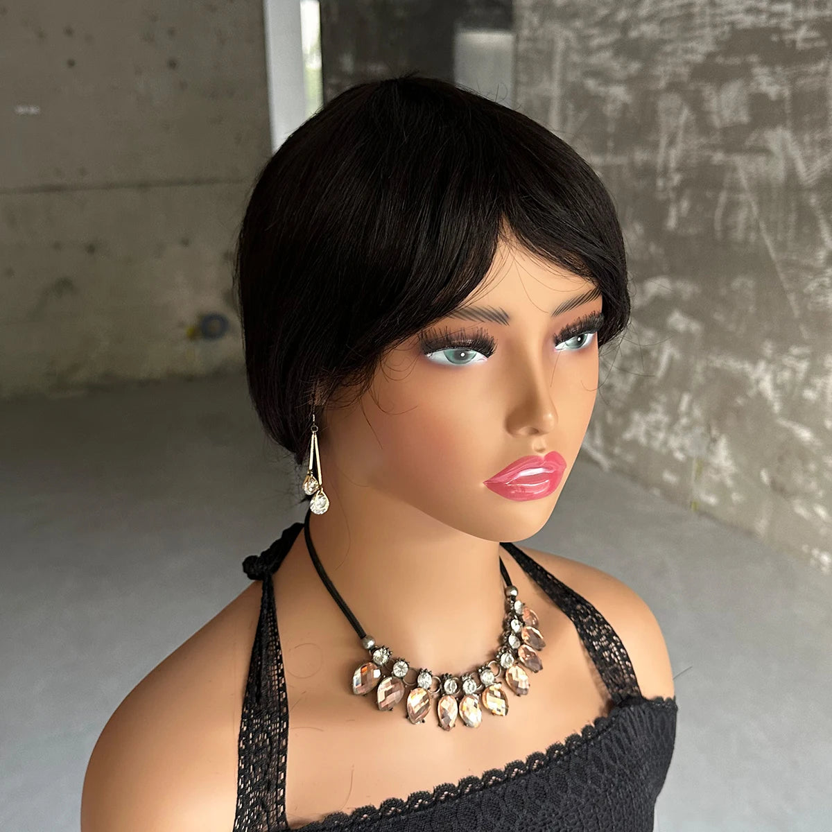 Short Pixie Straight Human Hair Wig