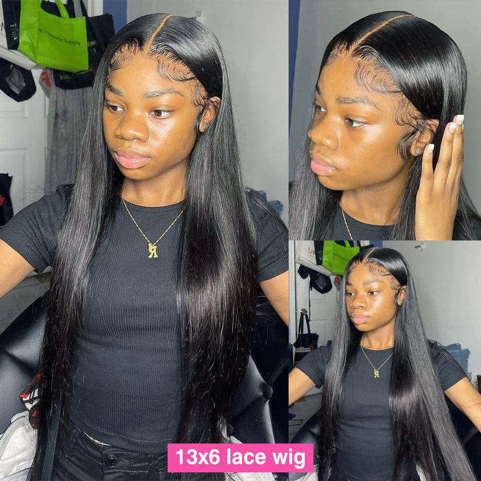 HD Lace Frontal Wig Bone Straight Human Hair Wigs 10-40 Inch