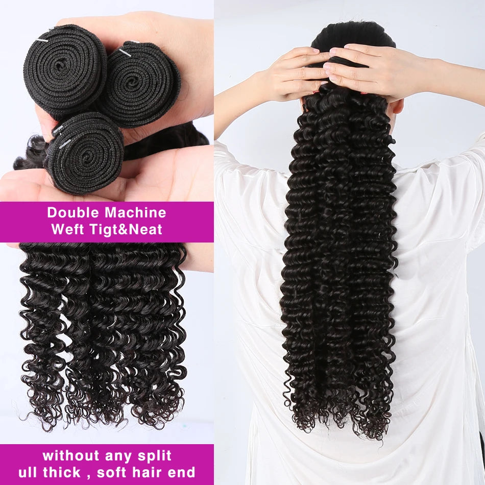 Loose Deep Wave Human Hair Bundles Remy Hair Raw Virgin Hair Extensions Brazilian
