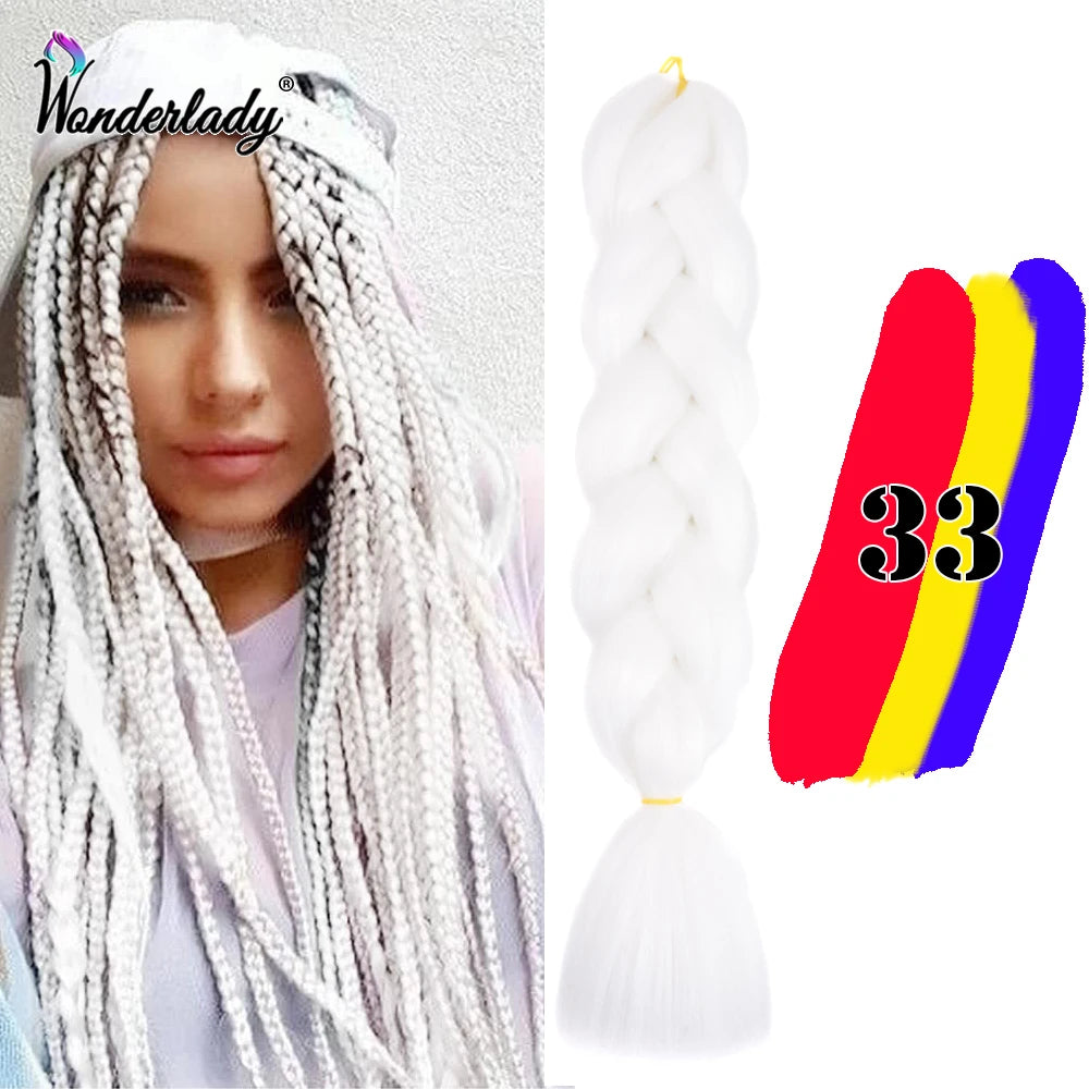Synthetic Braiding Hair Extensions Packs Ombre Braiding Hair