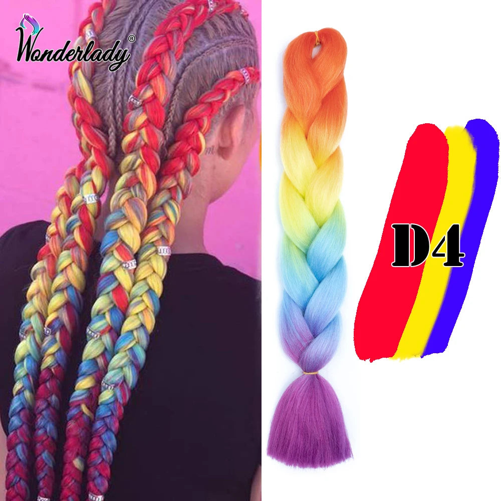 Synthetic Braiding Hair Extensions Packs Ombre Braiding Hair