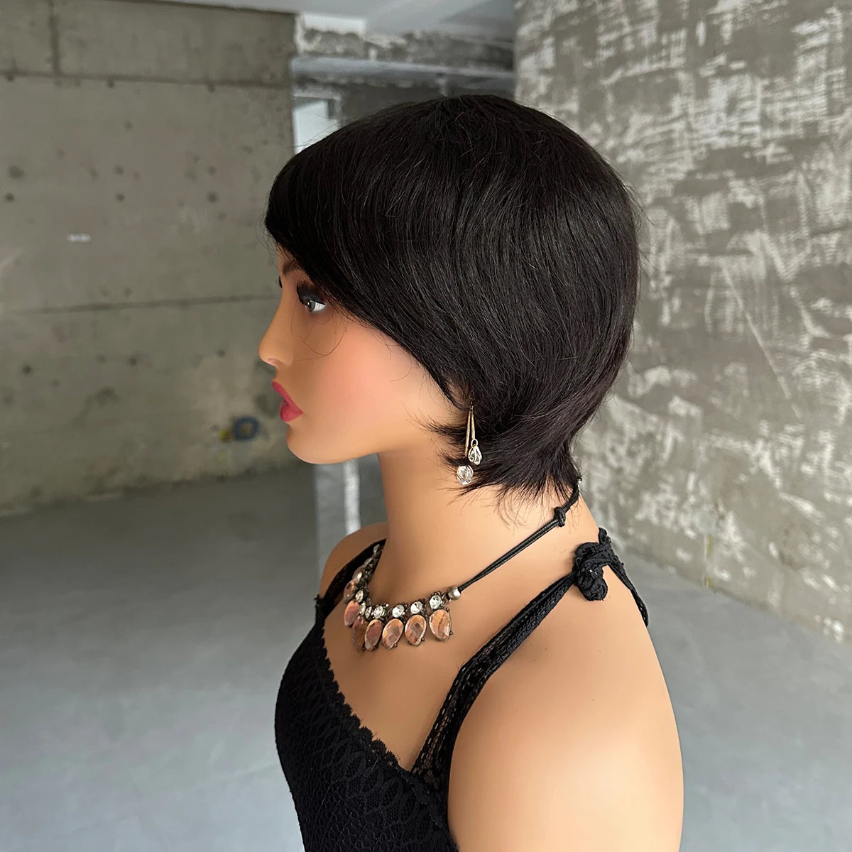 Short Pixie Straight Human Hair Wig