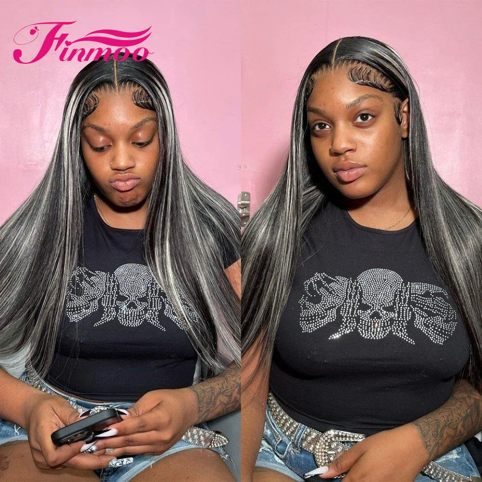 Oreo 613 Highlight Lace Front Wig Human Hair Wig Blonde Lace Front Straight Pre Plucked