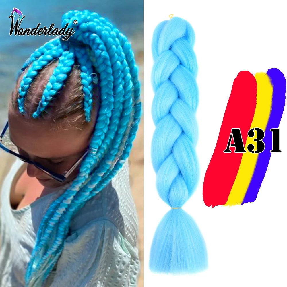 Synthetic Braiding Hair Extensions Packs Ombre Braiding Hair
