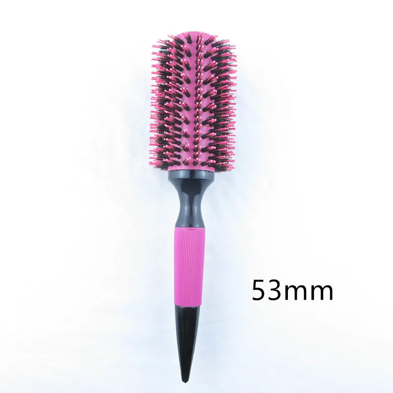 Round Hair Comb Brush With Boar Bristle Mix Nylon