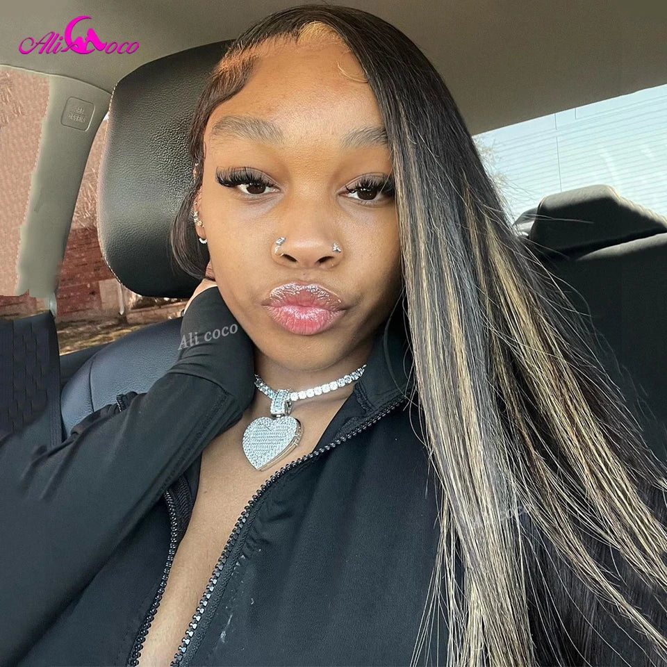 HD Lace Front Blonde Colored Lace Front Wigs PrePlucked Highlight Blonde Human Hair