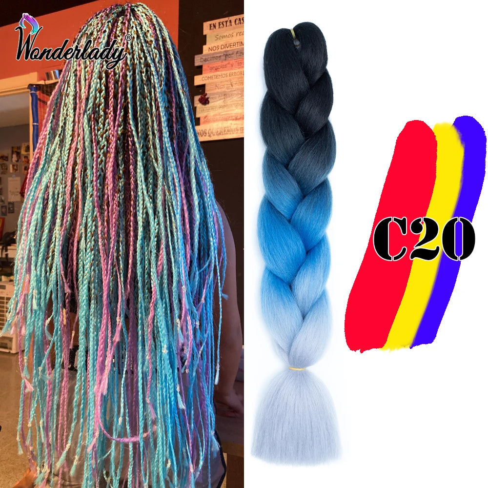 Synthetic Braiding Hair Extensions Packs Ombre Braiding Hair