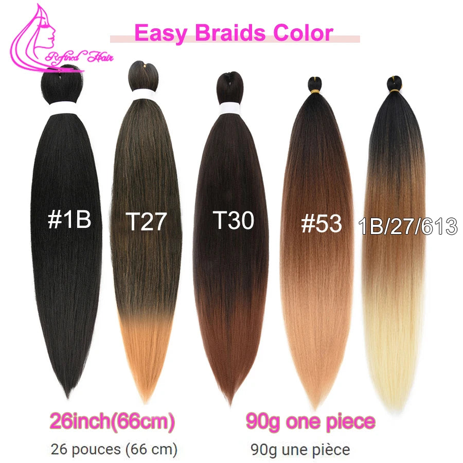Pre Stretched Braid Synthetic Ombre Extensions
