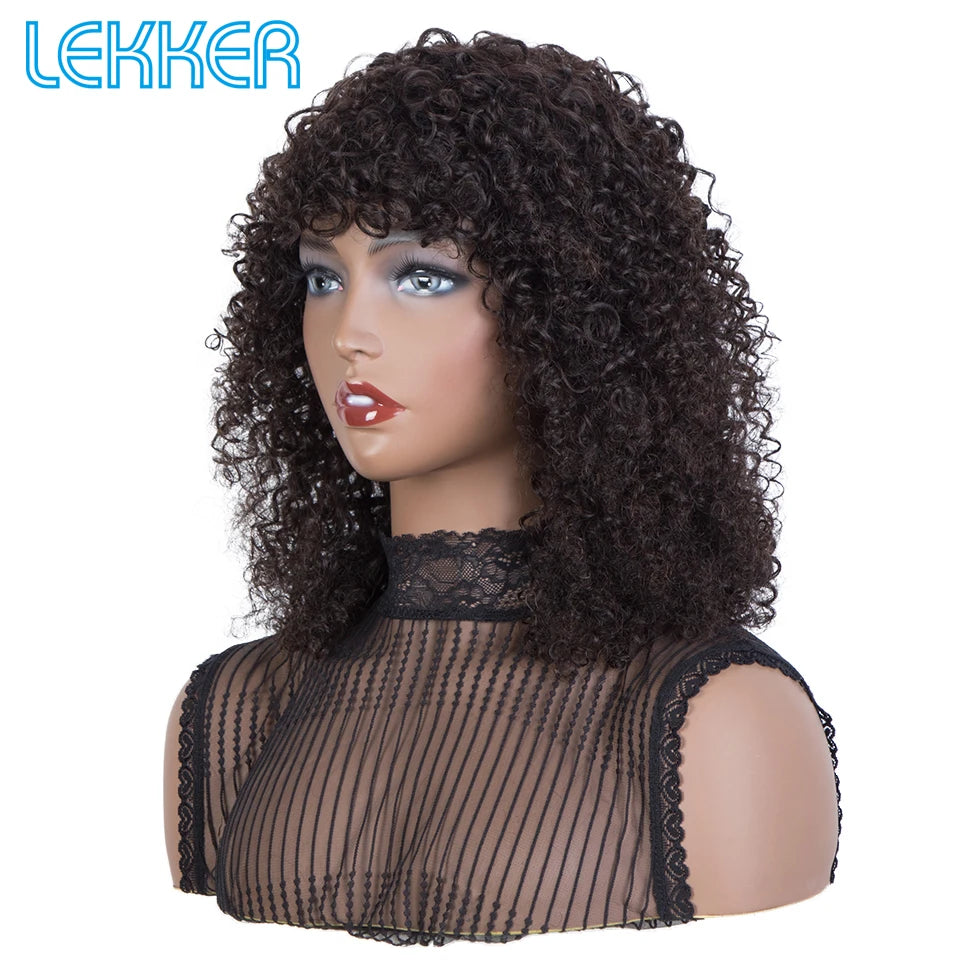 Short Curly Bob Remy Human Hair Wig Glueless Brazilian
