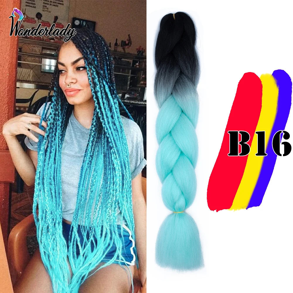 Synthetic Braiding Hair Extensions Packs Ombre Braiding Hair