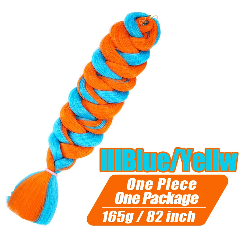 82 Inch Xpression Jumbo Braiding Hair Pre Stretched Synthetic Hair Extensions