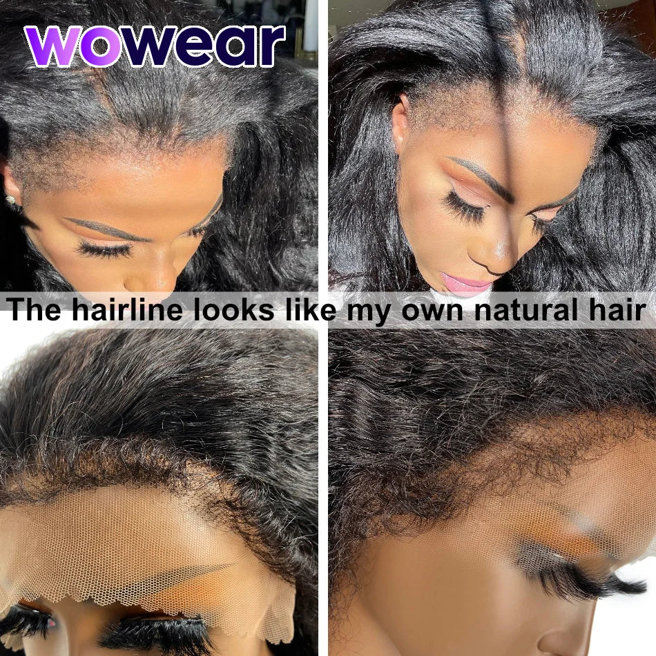 Hd Transparent Lace Frontal Kinky Straight Lace Front Human Hair Natural Hairline