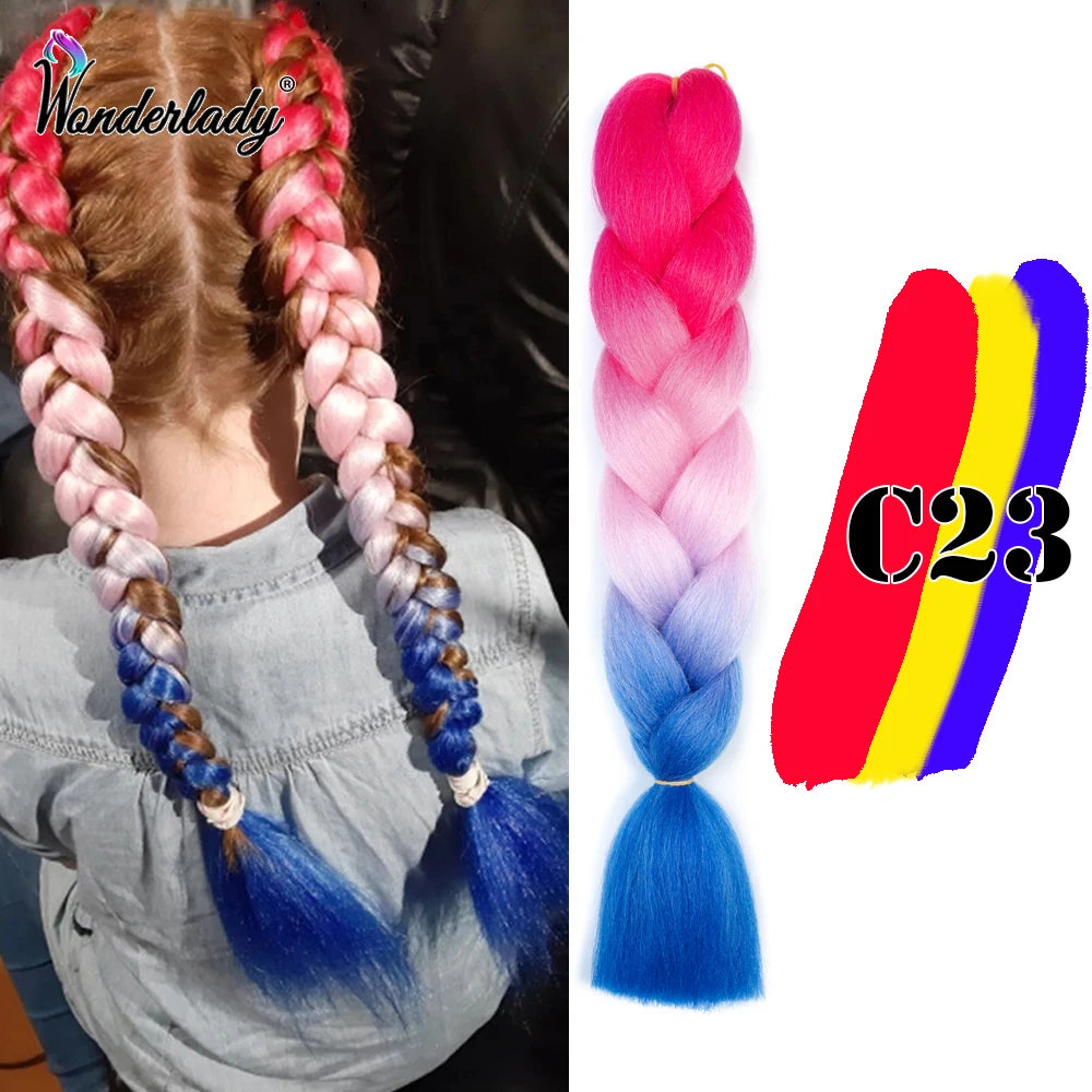 Synthetic Braiding Hair Extensions Packs Ombre Braiding Hair