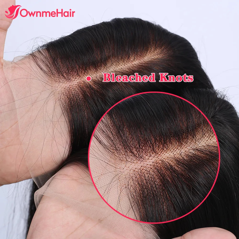 Glueless HD Transparent Lace Frontal Human Bleached Knots