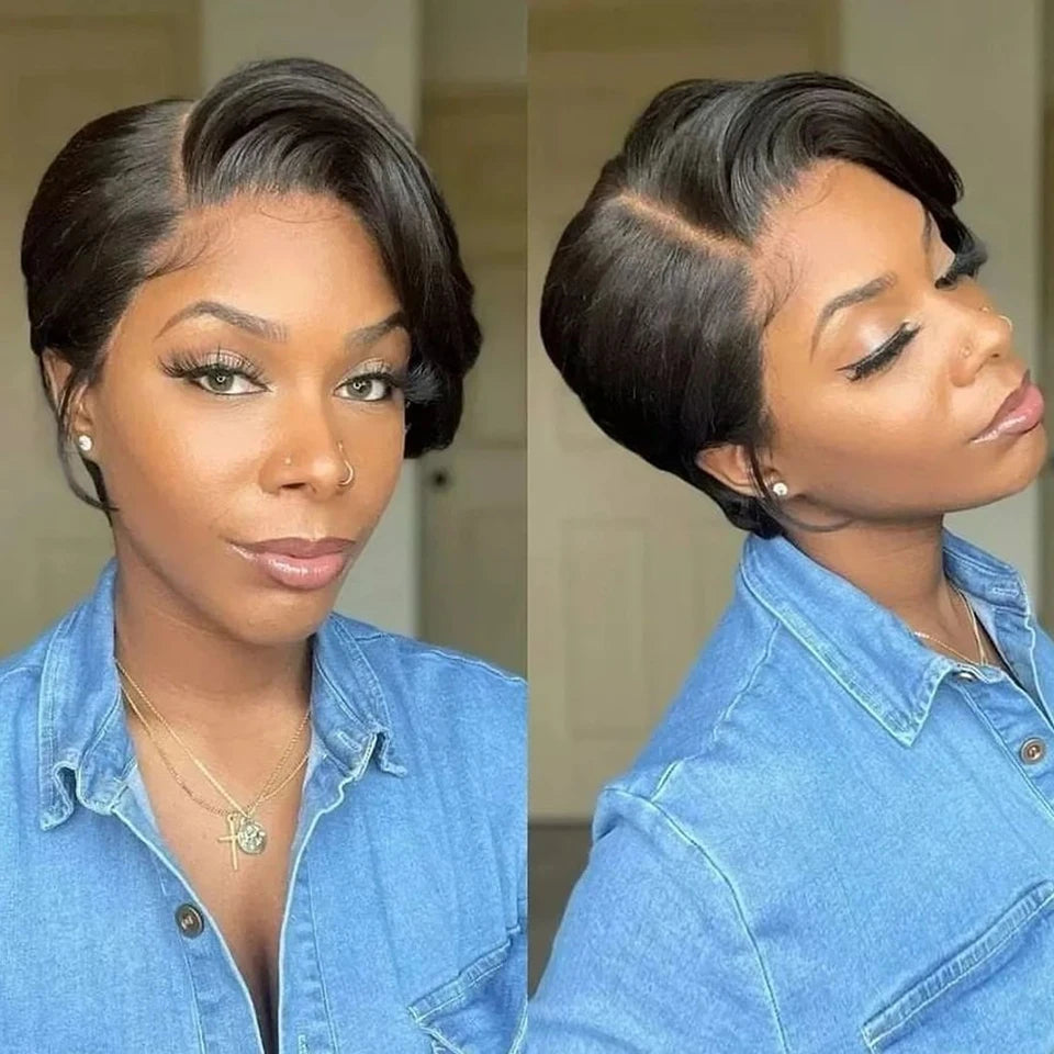 Short Pixie Bob Human Hair Wig