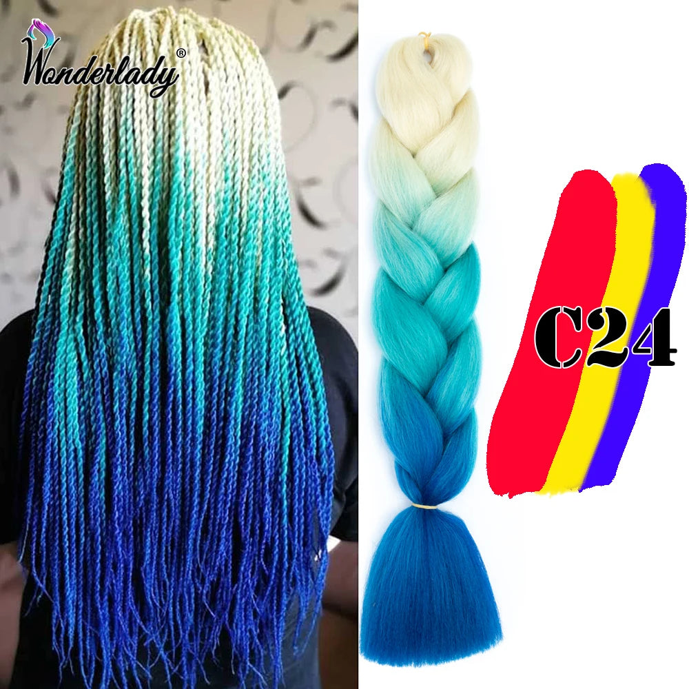 Synthetic Braiding Hair Extensions Packs Ombre Braiding Hair