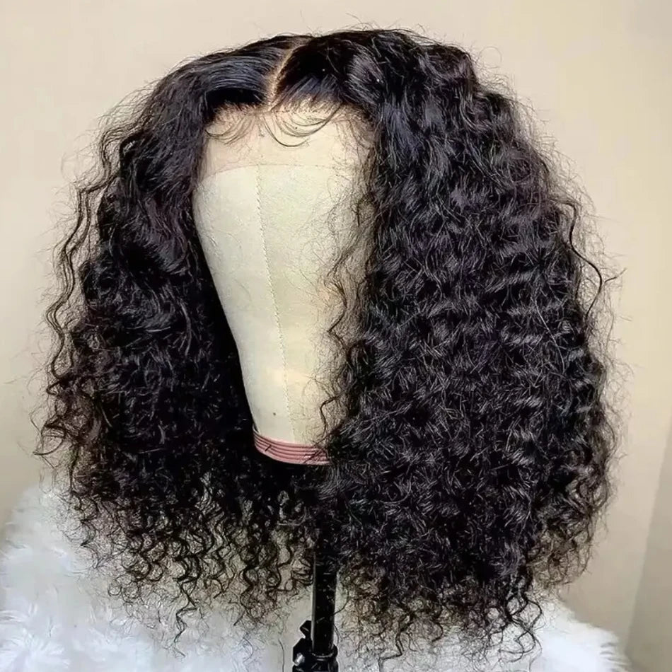 Wear and Go Glueless Wigs Short Bob Wig Human Hair Kinky Curly