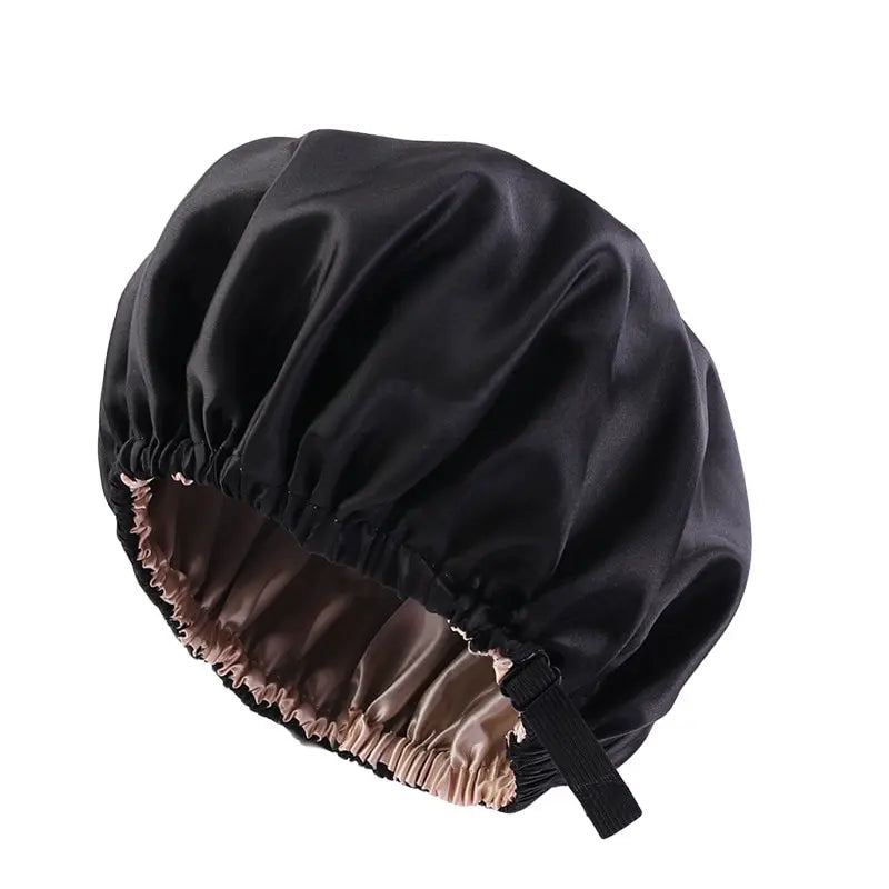 2Pcs Set Large Satin Bonnet