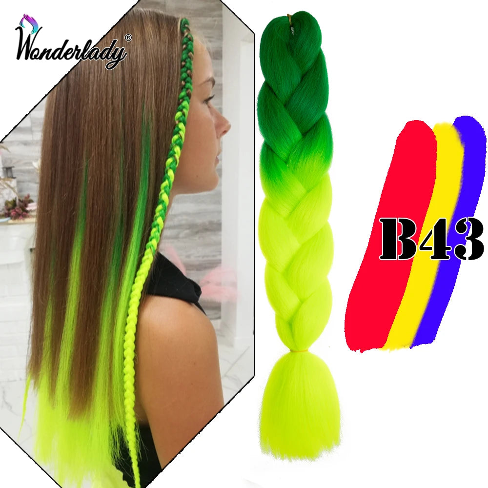 Synthetic Braiding Hair Extensions Packs Ombre Braiding Hair