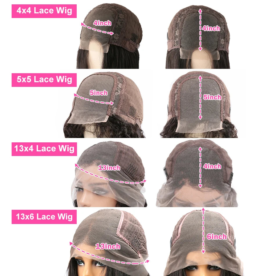 Brazilian Body Wave Lace Frontal Wig Short Bob Human Hair Wigs Closure