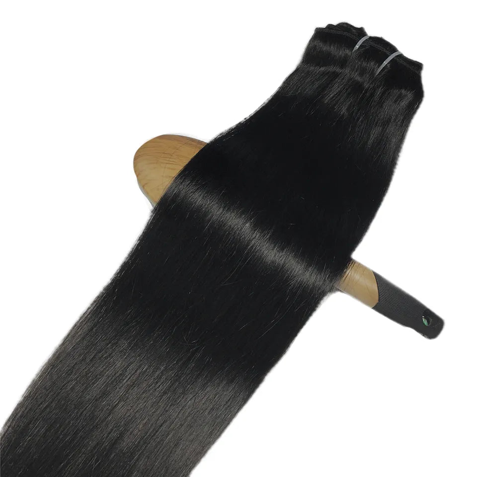 Extensions Human Hair Brazilian Straight Clip in Remy