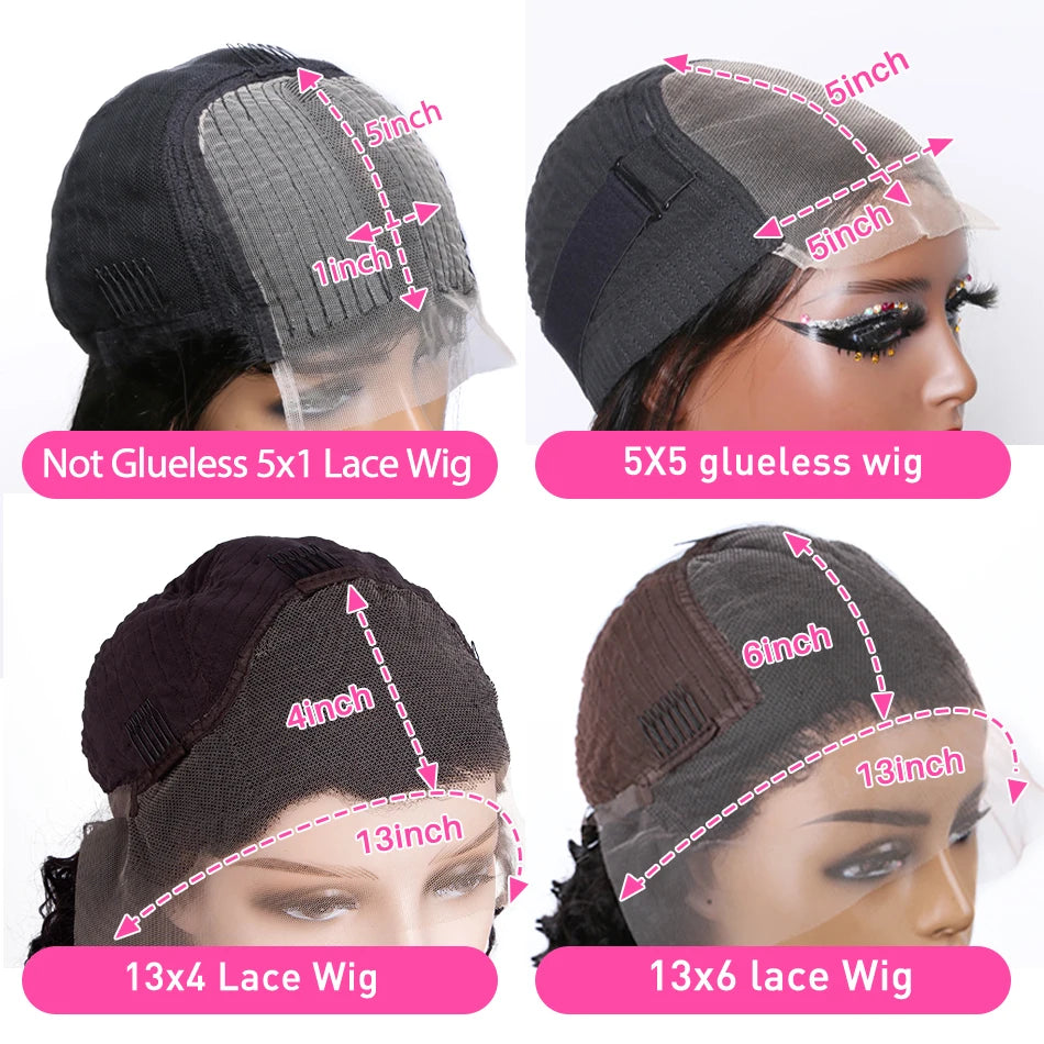 Deep Wave Short Bob T Part Lace Frontal Wig Human Hair Preplucked Baby Hair