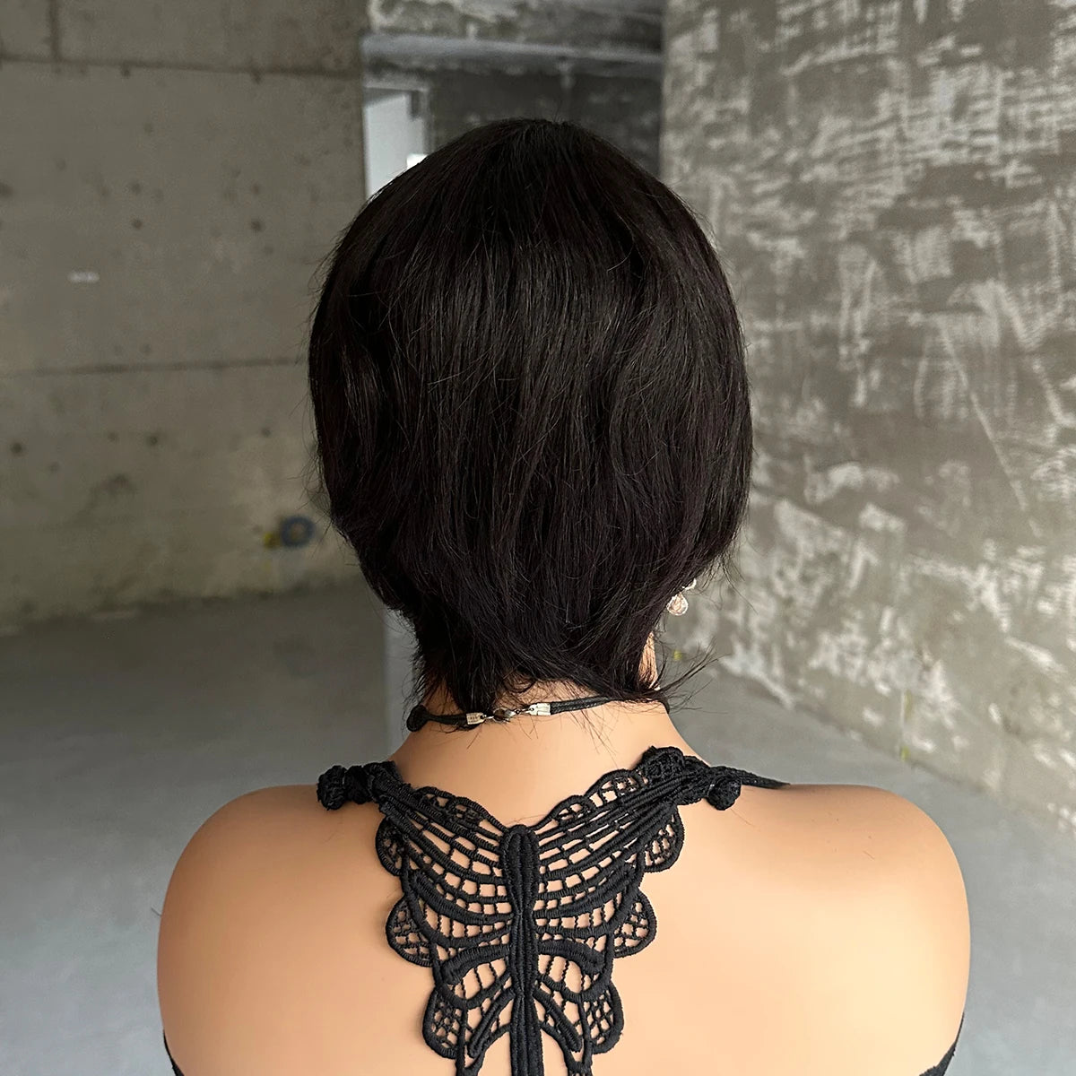 Short Pixie Straight Human Hair Wig
