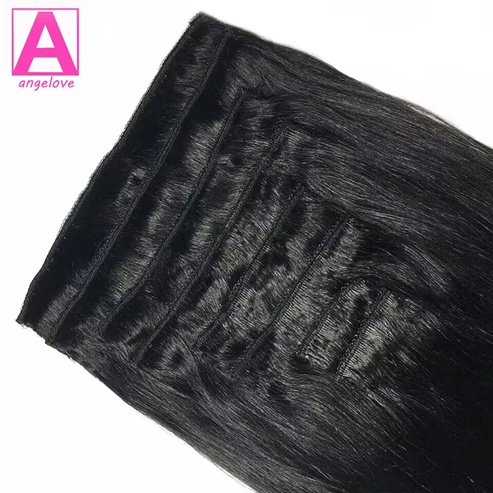 8Pcs/Sets Clip In Hair Extensions Human Hair 10-26 Inch Brazilian Remy Straight Hair