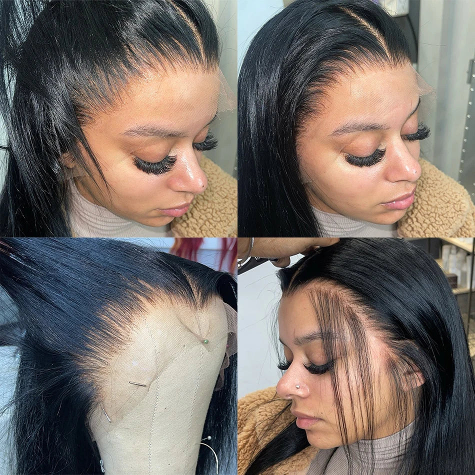 HD Lace Frontal Wig Bone Straight Human Hair Wigs 10-40 Inch
