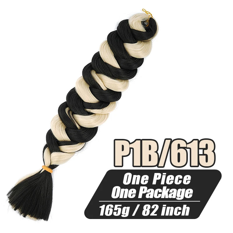 82 Inch Xpression Jumbo Braiding Hair Pre Stretched Synthetic Hair Extensions