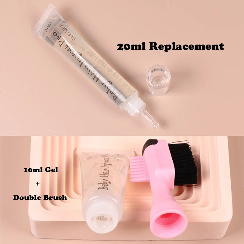 Hair Styling Edge Control Gel With Brush For Baby Hair Portable Tube 10mL