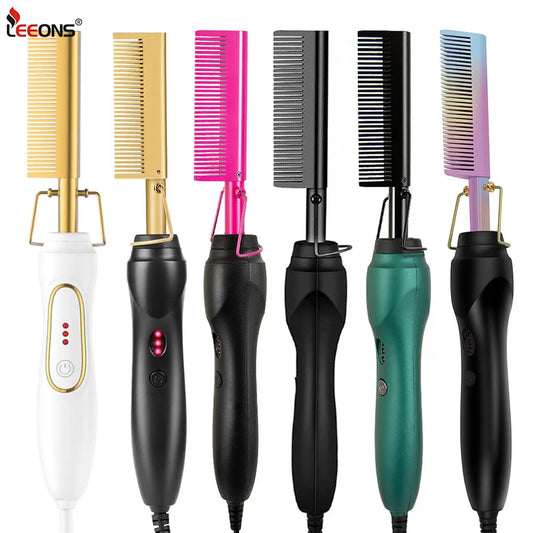 Hair Straightener Flat Iron Electric Hot Heating Comb