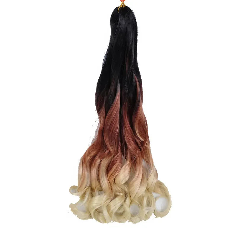 Braiding Hair Extensions French Curls Braid Prestretched Synthetic Spiral Curl Hair Crochet