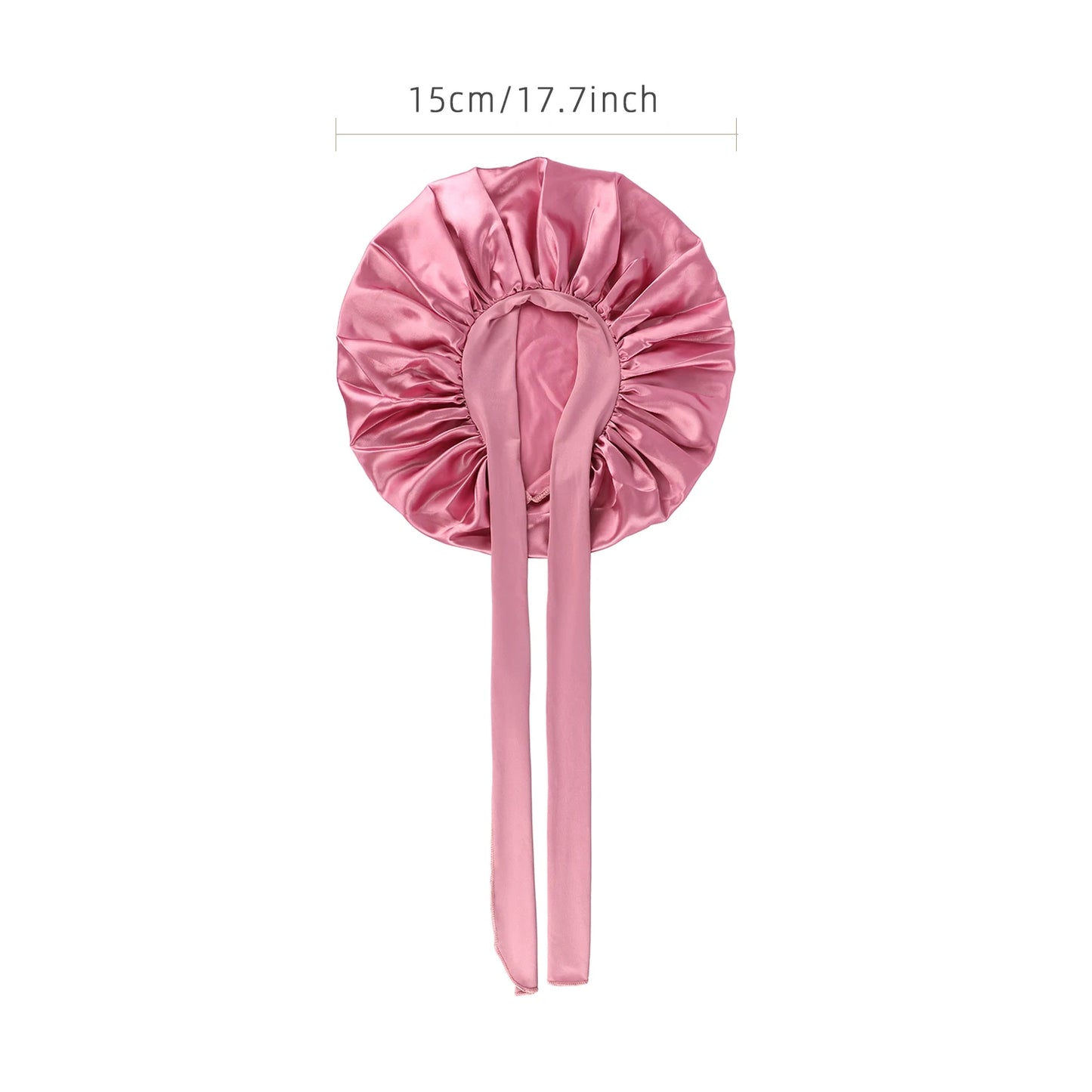 Jumbo Satin Bonnet With Head Tie Band