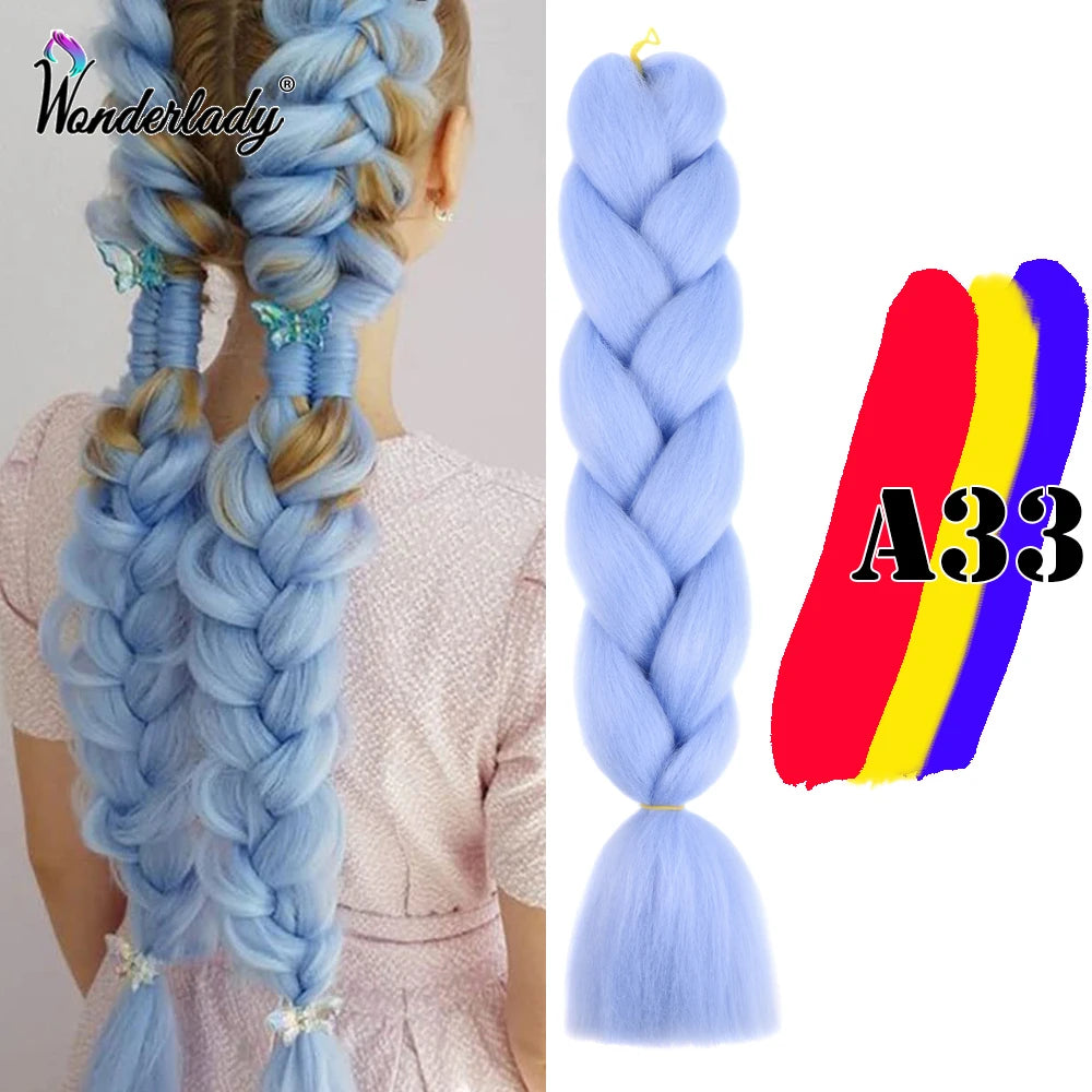 Synthetic Braiding Hair Extensions Packs Ombre Braiding Hair