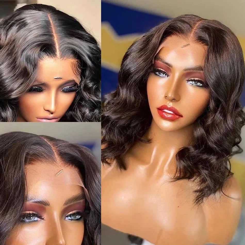 180% 4x4 Short Bob Wig 100% Human Hair Pre-Plucked