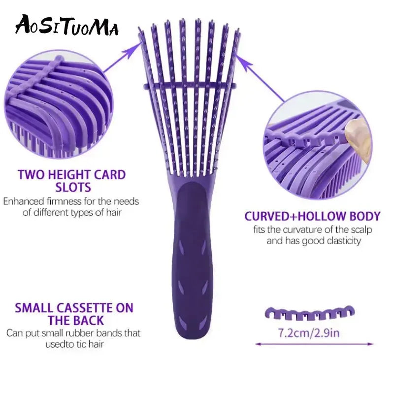 1pc Detangling & Durable Anti Static Hair Comb Suitable For All Hair Types