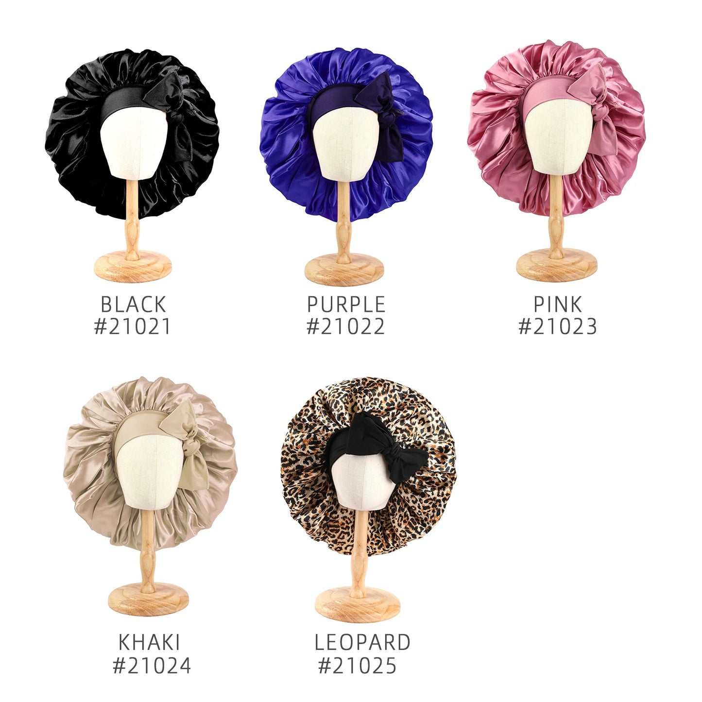 Jumbo Satin Bonnet With Head Tie Band