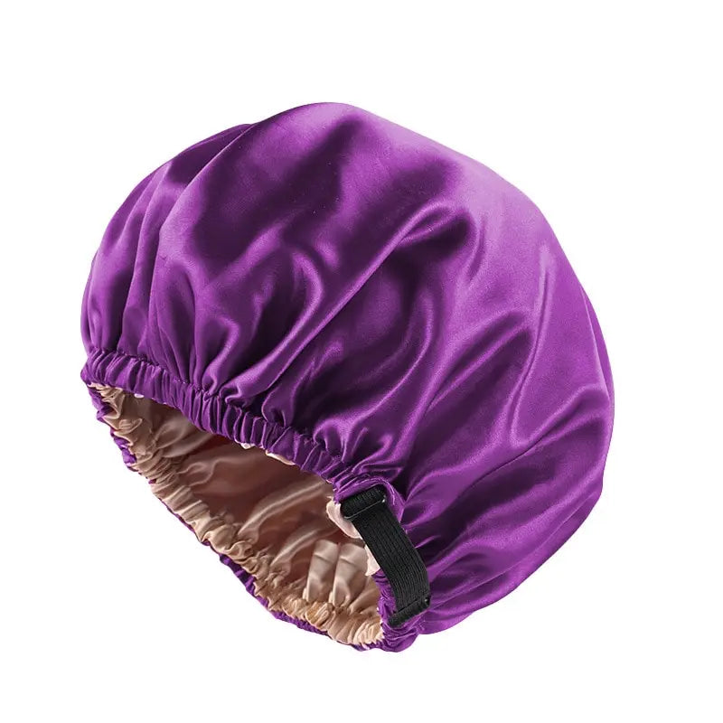 2Pcs Set Large Satin Bonnet