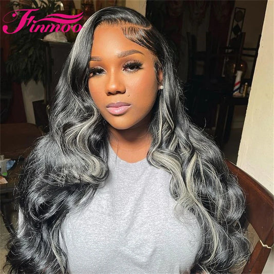 Oreo 613 Highlight Lace Front Human Hair Wig Body Wave Wig Pre Plucked