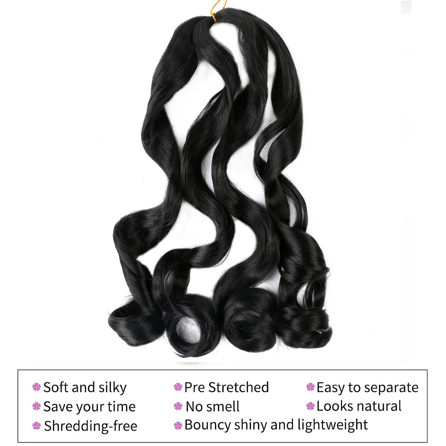 Braiding Hair Extensions French Curls Braid Prestretched Synthetic Spiral Curl Hair Crochet